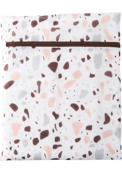 Çiçekli M 40X50CM Stili Renkli Taş Stil Fermuarlı Örgü Çamaşır Torbası Polyester Çamaşır Net Çanta Iç Çamaşırı Çorap Çamaşır Makinesi Kılıfı Giysi Sutyen Çantaları (Yurt Dışından)