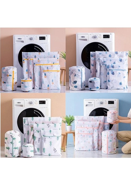 Ağaç Serisi Stili 1 Takım Fermuar Örgü Çamaşır Torbası Çamaşır Makinesi Adanmış Kirli Yıkama Torbası Iç Çorap Sutyen Çamaşır Sepeti Çok Boyutlu Yıkama Setleri (Yurt Dışından)