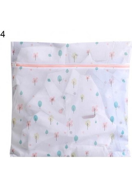 Ağaç Yaprağı 4 Stili 6 Boyutlu Çamaşır Torbası Polyester Çamaşır Yıkama Torbaları Bitki Baskı Fermuar Tasarımı Çamaşır Makineleri Için Çizilmez Örgü Çamaşır Torbası (Yurt Dışından)