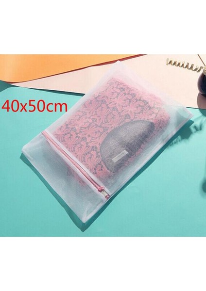 40X50CM Tarzı 1 Adet Çamaşır Makinesi Net Örgü Çanta Iç Giyim Yardım Sutyen Çorap Çamaşır Yüksek Li Giysiler Net Örgü Çanta (Yurt Dışından)