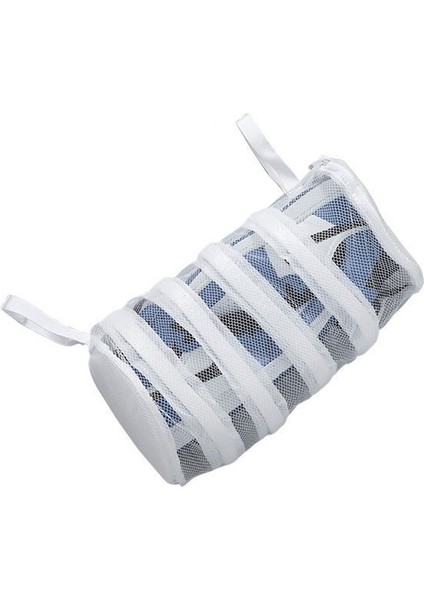 Yuvarlak Stil Ayakkabı Yıkama Saklama Torbası Çamaşır Makinesi Özel Bakım Çamaşır Torbası Ev Ayakkabı Yıkama Torbası Örgü Çanta Anti-Deformasyon (Yurt Dışından)