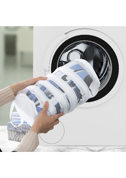 Yuvarlak Stil Ayakkabı Yıkama Saklama Torbası Çamaşır Makinesi Özel Bakım Çamaşır Torbası Ev Ayakkabı Yıkama Torbası Örgü Çanta Anti-Deformasyon (Yurt Dışından) fiyatları
