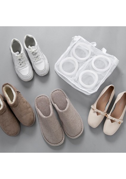 Yuvarlak Stil Ayakkabı Yıkama Saklama Torbası Çamaşır Makinesi Özel Bakım Çamaşır Torbası Ev Ayakkabı Yıkama Torbası Örgü Çanta Anti-Deformasyon (Yurt Dışından) indirimleri