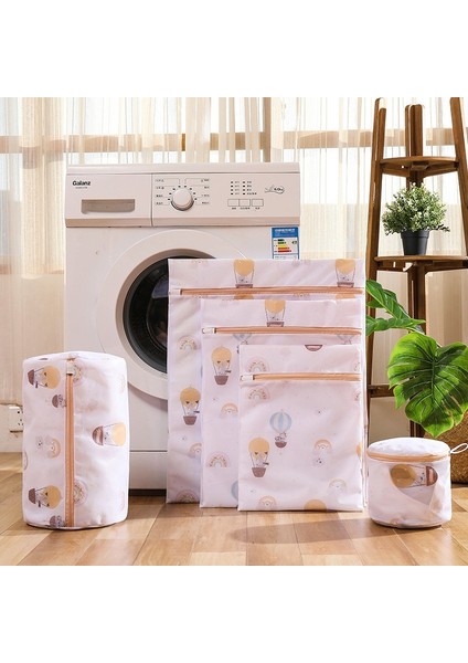 Balon 40-50CM Tarzı 6 Boyutları Baskı Katlanabilir Çamaşır Torbası Yıkama Seyahat Depolama Organizatör Sutyen Polyester Modern Için Mesh Net (Yurt Dışından) fırsatları