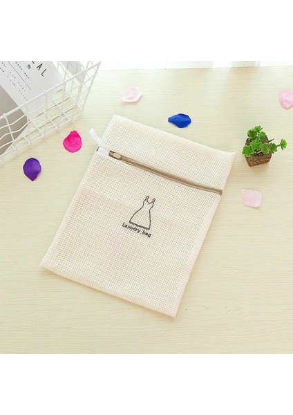 Bej Kıyafet Tarzı 3 Renk Nakış Çamaşır Torbası Korumalı Iç Çamaşırı Sutyen Çorap Özel Yıkama Torbası Fermuar Örgü Iç Çamaşırı Sutyen Çamaşır Yıkama Torbaları (Yurt Dışından)