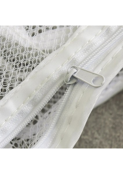 B-BEYAZ-40X19CM Stili Çamaşır Makinesi Ayakkabı Çanta Seyahat Ayakkabı Saklama Torbaları Taşınabilir Örgü Çamaşır Torbası Anti-Deformasyon Koruyucu Giysi Düzenleyici (Yurt Dışından) indirimleri