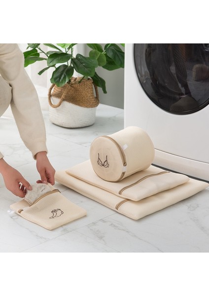 Bej Pantolon Çanta Stili Çamaşır Makineleri Örgü Çamaşır Torbası Sutyen Iç Çamaşırı Çorap Giysileri Çamaşır Torbası Banyo Düzenleyici Net Yıkama Torbaı Kirli Çamaşır Torbaı (Yurt Dışından) fırsatları