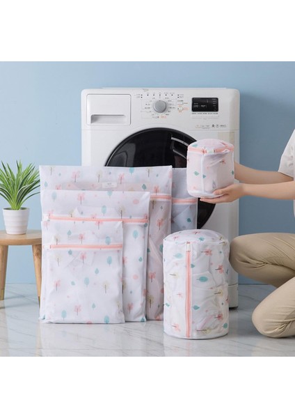 Yeşil Kaktüs 5 Stili Çamaşır Torbası Bitki Baskı Fermuar Anti-Deforme Çizilmez Yıkama Net Çanta Iç Çamaşırı Çorap Çamaşır Makinesi Kılıfı Giysi Sutyen Çantası (Yurt Dışından)