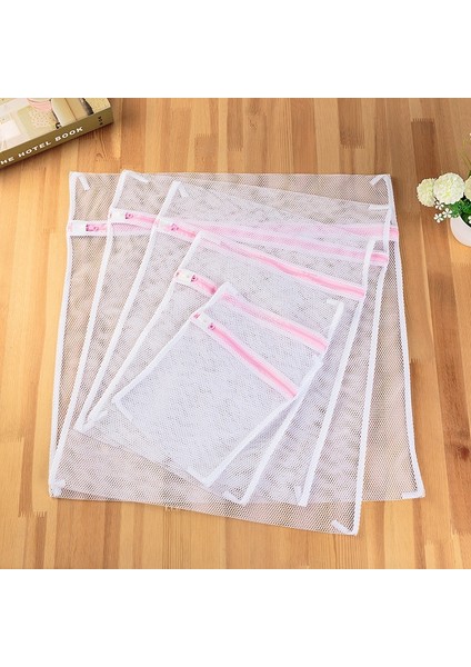 Kaba Mesh Net Stili 23CMX30CM 5 Boyutlu Beyaz Kaba Örgü Çamaşır Torbaları Çamaşır Makineleri Için Iç Çamaşır Çamaşır Yıkama Torbaları Modern Pet+Pe Polyester Çamaşır Torbası (Yurt Dışından)