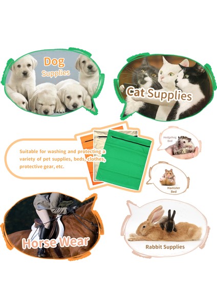 Bir Stil M Beden Modern Büyük Evcil Çamaşır Torbası Köpek Kedi At Polyester Ev Yıkama Torbası Saç Filtresi Çamaşır Makinesi Çamaşır Torbası (Yurt Dışından)