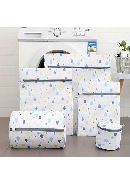 30-40CM Tarzı Çamaşır Torbaları Sütyen Çorap Iç Çamaşırı Örgü Fermuarlı Iç Çamaşırı Çamaşır Torbası Çamaşır Makinesi Kirli Çamaşır Torbaları Giysi Yıkama Seti (Yurt Dışından)