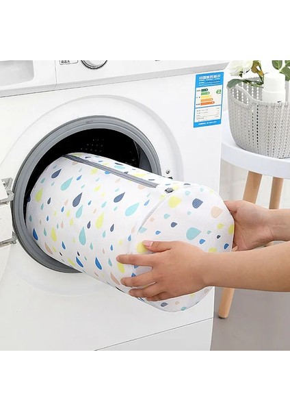 30-40CM Tarzı Çamaşır Torbaları Sütyen Çorap Iç Çamaşırı Örgü Fermuarlı Iç Çamaşırı Çamaşır Torbası Çamaşır Makinesi Kirli Çamaşır Torbaları Giysi Yıkama Seti (Yurt Dışından)