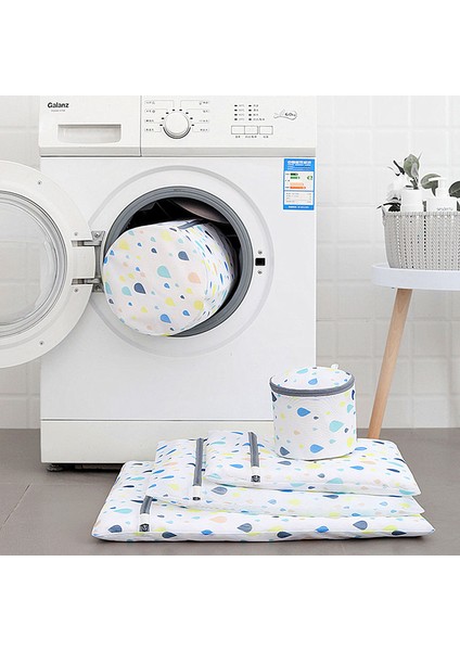 30-40CM Tarzı Çamaşır Torbaları Sütyen Çorap Iç Çamaşırı Örgü Fermuarlı Iç Çamaşırı Çamaşır Torbası Çamaşır Makinesi Kirli Çamaşır Torbaları Giysi Yıkama Seti (Yurt Dışından)