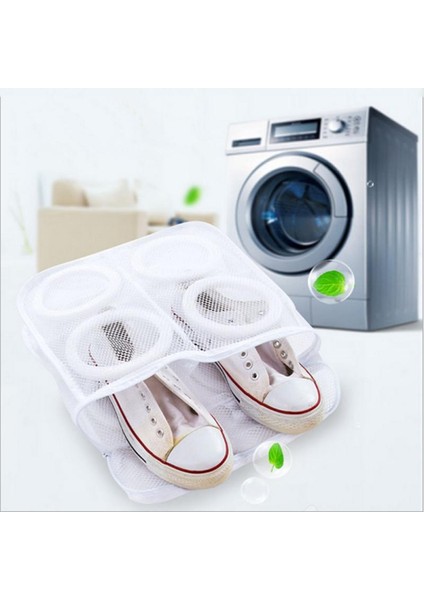 Beyaz Stil 28X24.5X8CM Çamaşır Ayakkabıı Yıkama Torbaı Ayakkabı Yıkama Iç Çamaşırı Sutyen Ayakkabı Havalandırma Kuru Mesh Net Kese Yıkama Asma Makinası Temizleme Koruması (Yurt Dışından) indirimleri