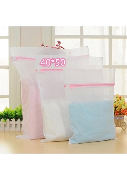 Orta 40X50CM Stili 1 Parça Örgü Çamaşır Torbası Polyester Çamaşır Yıkama Torbaları Çamaşır Makineleri Kaba Net Sepet Torbaları Örgü Sutyen Çanta Aletleri Giysi Organizatörü (Yurt Dışından)