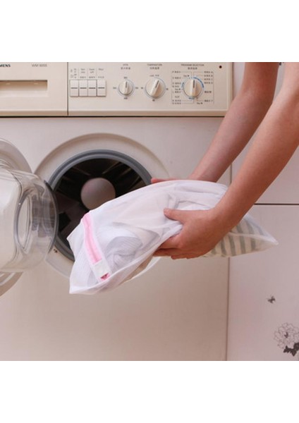 Orta 40X50CM Stili 1 Parça Örgü Çamaşır Torbası Polyester Çamaşır Yıkama Torbaları Çamaşır Makineleri Kaba Net Sepet Torbaları Örgü Sutyen Çanta Aletleri Giysi Organizatörü (Yurt Dışından) fiyatları