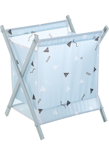 Mavi Stil Ev Kumaş Büyük Kirli Giysiler Çok Fonksiyonlu Montaj Çamaşır Sepeti Katlanabilir Depolama Giysi Kovası (Yurt Dışından)