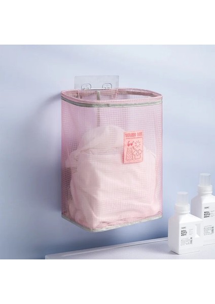 Mavi Stil Duvara Monte Çamaşır Sepeti Banyo Kirli Giysiler Saklama Sepeti Nefes Alabilir Örgü Giysi Saklama Kovası Çocuk Oyuncakları Organizatör (Yurt Dışından) fırsatları