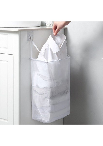 Beyaz Stil Ev Duvara Monte Çamaşır Sepeti Kirli Çamaşır Sepet Katlanabilir Çocuk Oyuncakları Sıralayıcısı Organizatör Banyo Giysi Saklama Torbaları (Yurt Dışından) fırsatları