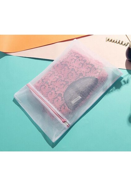 30X40CM Stili 1 Adet Çamaşır Makinesi Örgü File Torbalar Çamaşır Torbası Dayanıklı Fermuarlı Yıkama Torbaları Yıkama Mesh Net Iç Çamaşırı Sutyen Giysileri Çorap Dayanıklı (Yurt Dışından)