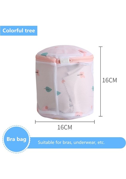 Pembe 16-16CM Tarzı 18 Boyutlu Polyester Çamaşır Torbası Örgü Fermuarlı Çamaşır Makinesi Çantası Renkli Baskı Giysileri Organizatör Iç Çamaşırı Çamaşır Yıkama Torbaları (Yurt Dışından)
