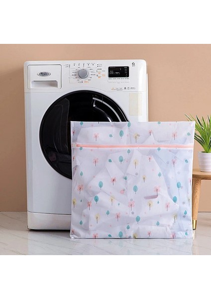 Pembe 16-16CM Tarzı 18 Boyutlu Polyester Çamaşır Torbası Örgü Fermuarlı Çamaşır Makinesi Çantası Renkli Baskı Giysileri Organizatör Iç Çamaşırı Çamaşır Yıkama Torbaları (Yurt Dışından)