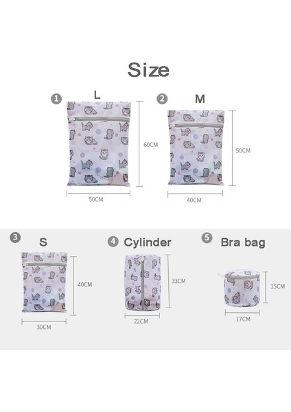 L 50-60CM Stili Ev Polyester Kedi Baskı Çamaşır Torbası Yıkama Iç Çamaşırı Koruma Ağı Modern Sütyen Çantaları (Yurt Dışından) indirimleri