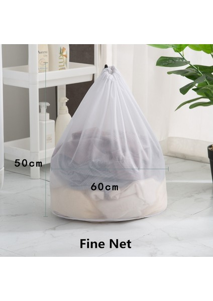 Ince 50-60CM Stili Yeni Varış Polyester Ipli Çamaşır Torbası Çarşafları Giysi Çamaşır Makinesi Yıkama Torbası Çamaşır Yıkamak Için Yuvarlak Ipli Cep (Yurt Dışından)