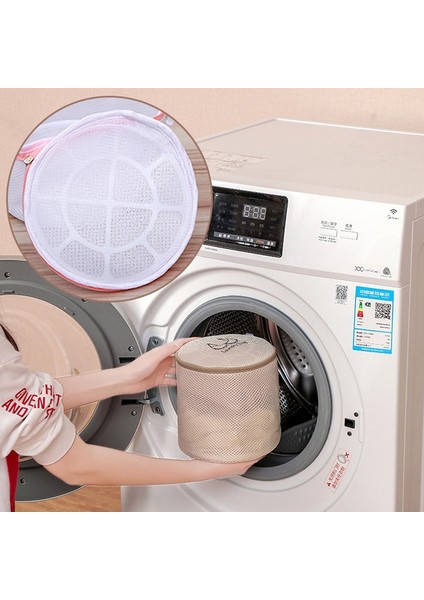 Ben Stil Polyester Fermuarlı Örgü Çamaşır Yıkama Torbaları Katlanabilir Hassas Sütyen Çorap Iç Çamaşırı Çamaşır Makinesi Giysi Koruma Ağı Sepeti (Yurt Dışından)
