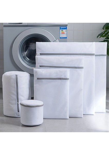 Bir Stil Fermuarlı Çamaşır Torbası Örgü Giyim Iç Çamaşırı Organizatör Çamaşır Torbası Faydalı Örgü Net Sütyen Yardımı Iç Çamaşırı Koruma Yıkama Torbası (Yurt Dışından)