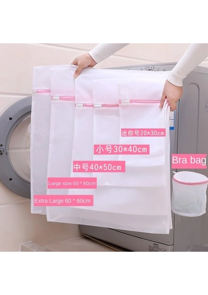40X50CM Stili 2 Adet Fermuar Kapatma Örgü Çamaşır Yıkama Torbaları Katlanabilir Narin Iç Çamaşırı Sutyen Çorap Iç Çamaşırı Çamaşır Makinesi Giysi Koruma Ağı (Yurt Dışından)
