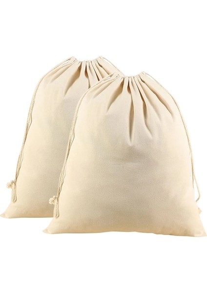 2 Adet Tarzı 2 Paket Ekstra Büyük Pamuklu Kanvas Ağır Hizmet Çamaşır Torbaları Otel UD88 Için Çok Yönlü Çok Kullanımlı Bej (Yurt Dışından) fırsatları