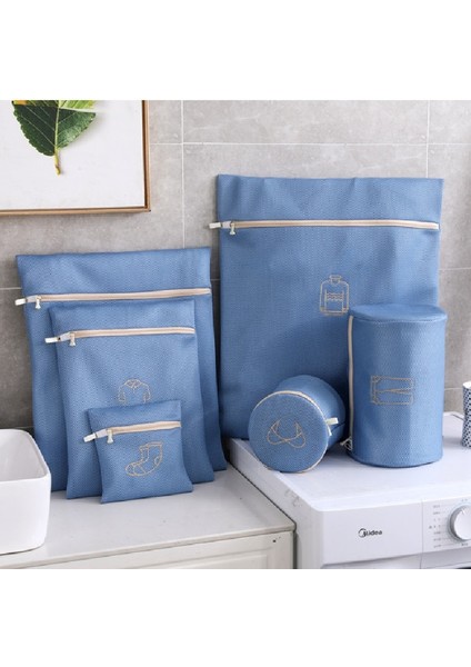 Silindir 20-30CM Tarzı Makinede Yıkama Için Yeni Örgü Çamaşır Torbaları Katlanabilir Seyahat Iç Çamaşırı Depolama Organizatörü (Yurt Dışından)