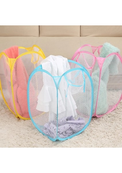 Pembe Tarzı Beyaz File Küçük Kirli Çamaşır Sepeti Katlanır Renkli File Saklama Sepeti Kirli Kıyafet Sepeti Kirli Kıyafet Sepeti Çamaşır Sepeti (Yurt Dışından) fırsatları