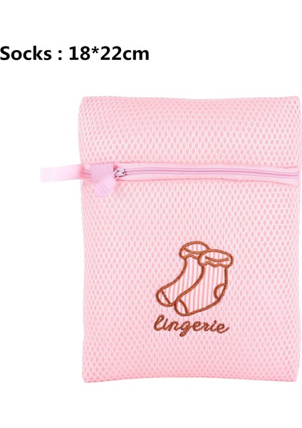 Külot Tarzı Nakış Pembe Iç Çamaşırı Çamaşır Torbası Fermuarlı Örgü Net Çorap Çamaşır Torbası Katlanabilir Seyahat Taşınabilir (Yurt Dışından) modelleri