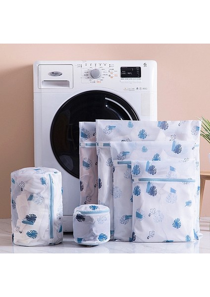 Silindir 22-33CM Tarzı Baskı Polyester Örgü Çamaşır Torbası Evde Kullanım Çamaşır Makinesi Torbaları Kalınlaşmış Ince Net Sütyen Iç Çamaşırı Çamaşır Torbası Çamaşır Ürünleri (Yurt Dışından)