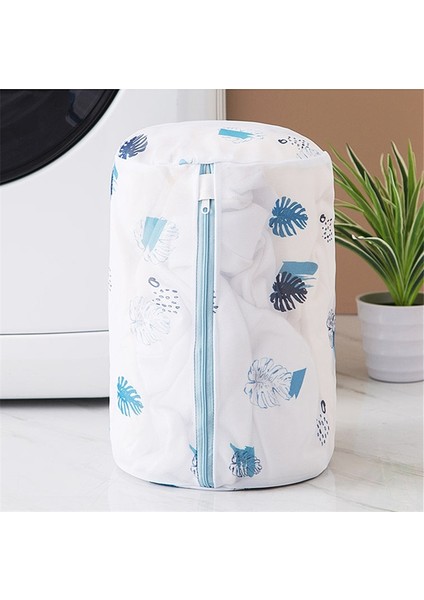 Silindir 22-33CM Tarzı Baskı Polyester Örgü Çamaşır Torbası Evde Kullanım Çamaşır Makinesi Torbaları Kalınlaşmış Ince Net Sütyen Iç Çamaşırı Çamaşır Torbası Çamaşır Ürünleri (Yurt Dışından) indirimleri