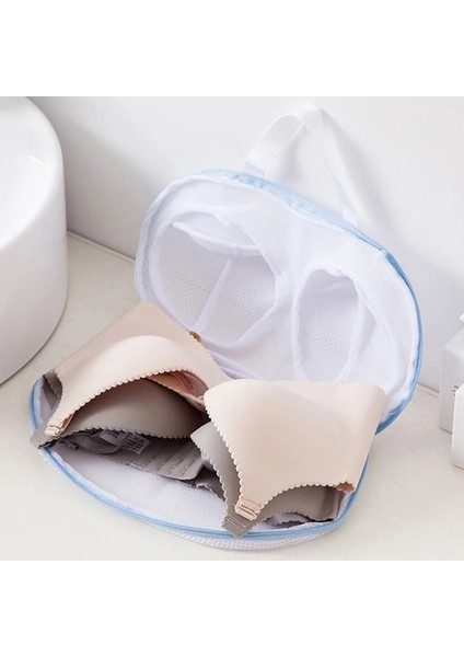 Beyaz Mavi Stil Temizlik Iç Çamaşırı Çamaşır Sutyen Çantası Seyahat Ev Kullanımı Için Sutyen Polyester Örgü Çantalar Çok Amaçlı Anti-Deformasyon Yıkama Torbası (Yurt Dışından) fırsatları