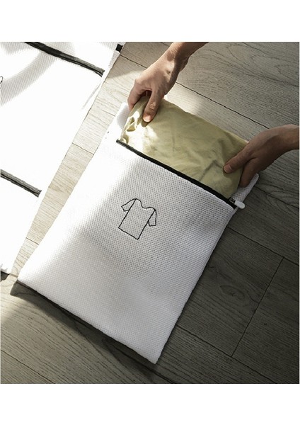 Beyaz 50-60CM Tarzı Sutyen Iç Çamaşırı Çamaşır Torbası Için Çamaşır Torbaları Katlanabilir Net Giysi Yıkama Organizatör Çamaşır Makinesi Için Yüksek Li Örgü Çamaşır Torbası (Yurt Dışından)