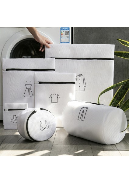 Beyaz 50-60CM Tarzı Sutyen Iç Çamaşırı Çamaşır Torbası Için Çamaşır Torbaları Katlanabilir Net Giysi Yıkama Organizatör Çamaşır Makinesi Için Yüksek Li Örgü Çamaşır Torbası (Yurt Dışından)
