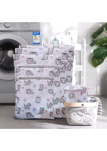 30X40CM Stili Çamaşır Filesi Torbaları Çamaşırları Yıkamak Için Sutyen Organizatör Konteyner Seti Büyük Örgü Büyük Makine Kirli Çoraplar Iç Giyim Seyahat Ürünleri (Yurt Dışından)