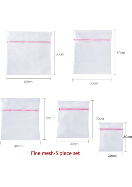 Ince Örgü 5 Adet Stili 5 Boyutlu Örgü Çamaşır Torbası Seti Polyester Ev Düzenleyici Kaba Net Çamaşır Sepeti Çamaşır Torbaları Çamaşır Makineleri Için Örgü Sutyen Çantası (Yurt Dışından)
