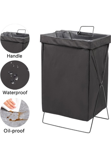 Beyaz Stil 38X28X55CM Katlanabilir Kirli Çamaşır Sepeti Kumaş Su Geçirmez Giysi Sepeti Ev Giysileri Saklama Sepetleri Çok Işlevli Çeşitli Eşyalar Organizatör (Yurt Dışından) fırsatları