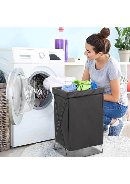 Beyaz Stil 38X28X55CM Katlanabilir Kirli Çamaşır Sepeti Kumaş Su Geçirmez Giysi Sepeti Ev Giysileri Saklama Sepetleri Çok Işlevli Çeşitli Eşyalar Organizatör (Yurt Dışından) indirimleri