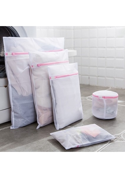 S- 30X40CM Tarzı Kirli Çamaşırlar Için Çamaşır Torbaları Çamaşır Makineleri Sutyen Için Mesh Çamaşır Yıkama Torbaları Iç Çamaşırı Çorapları Fermuarlı Çamaşır Yıkama Torbası (Yurt Dışından)