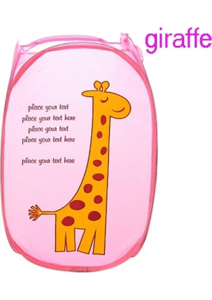 Zürafa Tarzı Katlanır Örgü Giysi Yıkama Çamaşır Sepeti Çocuk Oyuncakları Çeşitli Eşyalar Saklama Kutusu (Yurt Dışından)