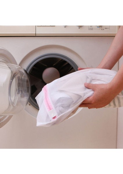M Tarzı 3 Boyutlu Fermuarlı Ince Örgü Çamaşır Torbası Iç Çamaşırı Temizleme Torbası Polyester Hasır Çanta Narin Iç Giyim Çorap Iç Çamaşırı Için Uygun (Yurt Dışından)