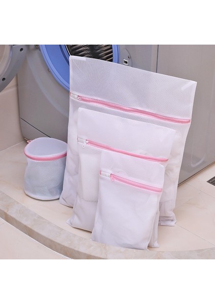 30X40CM Tarzı Çamaşır Torbaları Sütyen Çorap Iç Çamaşırı Örgü Fermuarlı Iç Çamaşırı Çamaşır Torbası Çamaşır Makinesi Kirli Çamaşır Torbaları Giysi Yıkama Seti (Yurt Dışından)