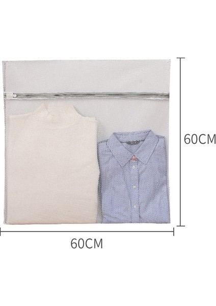 Kaba Örgü 60X60 Stili Çamaşır Torbası Yıkama Polyester Fermuarlı Yıkama Hasır Torba Kaba Ince Çamaşır Makineleri Sutyen Iç Çamaşırı Çorapları Için Hasır Torba Kirli Giysiler (Yurt Dışından)