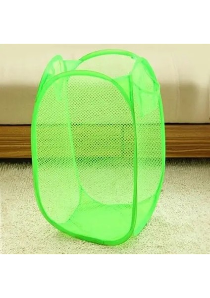Yeşil Stil Çamaşır Torbası Pop Up Örgü Yıkama Katlanabilir Çamaşır Sepeti Çanta Bin Sepet Depolama Net Depolama Sepeti Oyuncaklar Muhtelif Alma Çantası (Yurt Dışından)